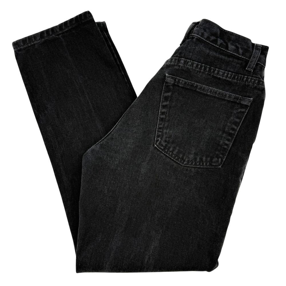 Vintage 90s GAP Blue Jeans Black Tapered Ankle Denim Size 8 Cotton Made in US